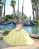 Sleeveless Yellow Quince Dresses Sweetheart Neck 15 Dress