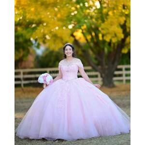 Sweetheart Neck Lilac Quinceanera Dress Sequin Lace Appliques Off Shoulder 15 Dresses