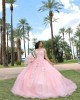 Sweetheart Neck Pink Quince Dresses Lace Appliques Sleeveless 15 Dress