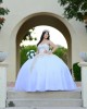 Sweetheart Neck White Quinceanera Dress Lace Appliques Sleeveless 15 Dresses With Bow