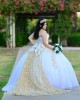 Sweetheart Neck White Quinceanera Dress Lace Appliques Sleeveless 15 Dresses With Bow