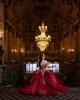 Off Shoulder Red Quinceanera Dresses Lace Appliques Sweetheart Neck 15 Dress