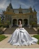 Off Shoulder Silver Quinceanera Dresses Lace Appliques Sweetheart Neck 15 Dress