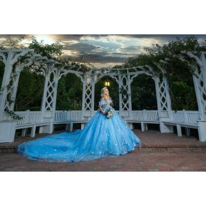 Off Shoulder Sky Blue Quinceanera Dresses Sweetheart Neck Lace Appliques 15 Dress