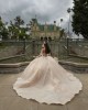 Sleeveless Champagne Quinceanera Dresses Lace Appliques Sweetheart Neck 15 Dress