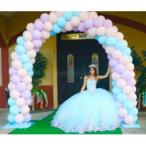 Sky Blue Quinceanera Dress Sleeveless Sweetheart Neck 15 Dresses With 3D Flowers