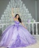 Sleeveless Lilac Quinceanera Dress Lace Appliques Sweetheart Neck 15 Dresses