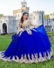 Sweetheart Neck Navy Blue Quinceanera Dress Lace Appliques Off Shoulder 15 Dresses