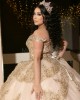 Off Shoulder Champagne Quinceanera Dress Sweetheart Neck 15 Dresses