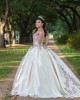 Off Shoulder Ivory Quinceanera Dress Lace Appliques V Neck 15 Dresses