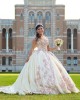 Off Shoulder Ivory Quinceanera Dress Lace Appliques V Neck 15 Dresses