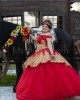 Off Shoulder Red Quinceanera Dress Lace Appliques Sweetheart Neck 15 Dresses