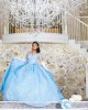 Off Shoulder Sky Blue Quinceanera Dress Sweetheart Neck Lace Appliques 15 Dresses