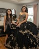 Sleeveless Black Quinceanera Dress Lace Appliques Sweetheart Neck 15 Dresses