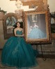 Sweetheart Neck Emerald Green Quinceanera Dress Lace Appliques Sleeveless 15 Dresses