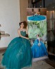 Sweetheart Neck Emerald Green Quinceanera Dress Lace Appliques Sleeveless 15 Dresses