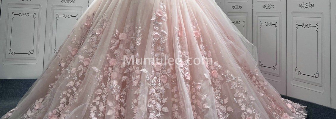 3D FLORAL APPLIQUÉS OFF SHOULDER SWEETHEART NECKLIN CAPE SLEEVE CHAMPAGNE QUINCEANERA DRESS Copy Copy Copy